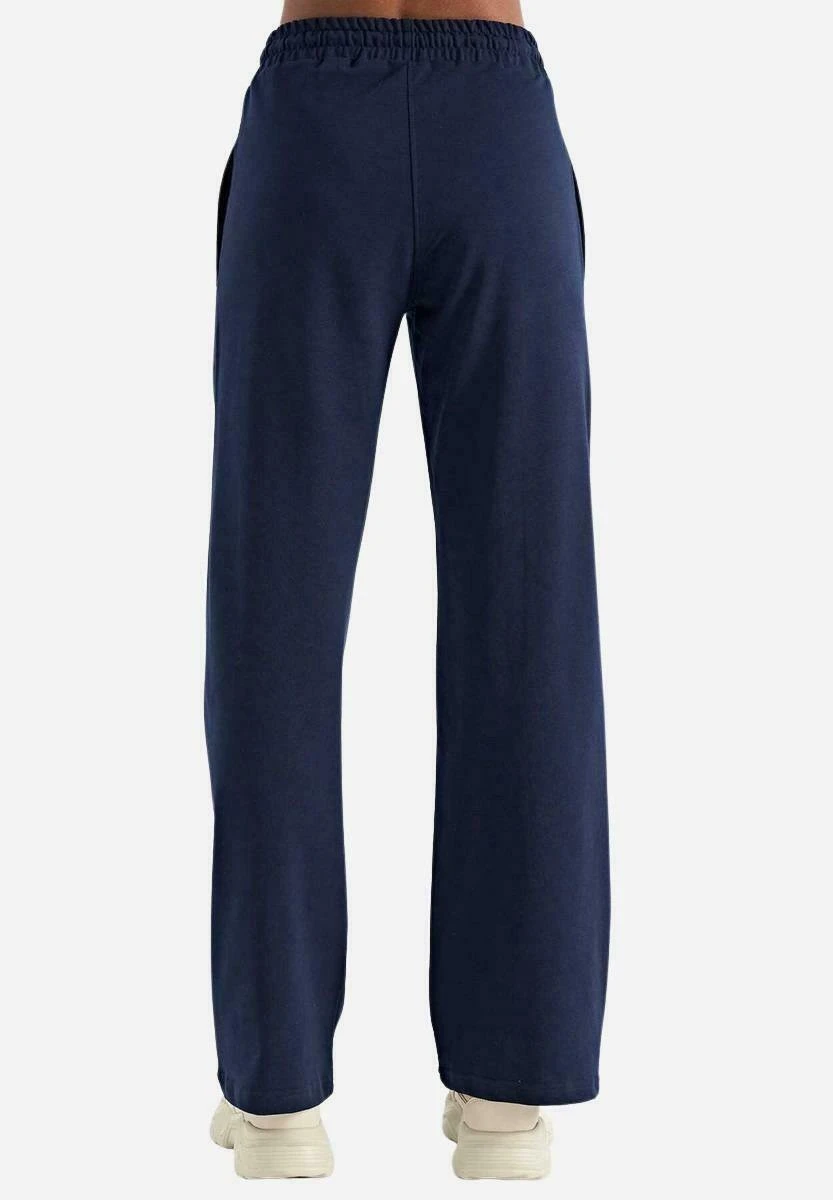 Jogger - Wijde Pijpen - Los Vallend - Trainingsbroek - Blauw 4 Jogger - Wijde Pijpen - Los Vallend - Trainingsbroek - Blauw - Afbeelding 2