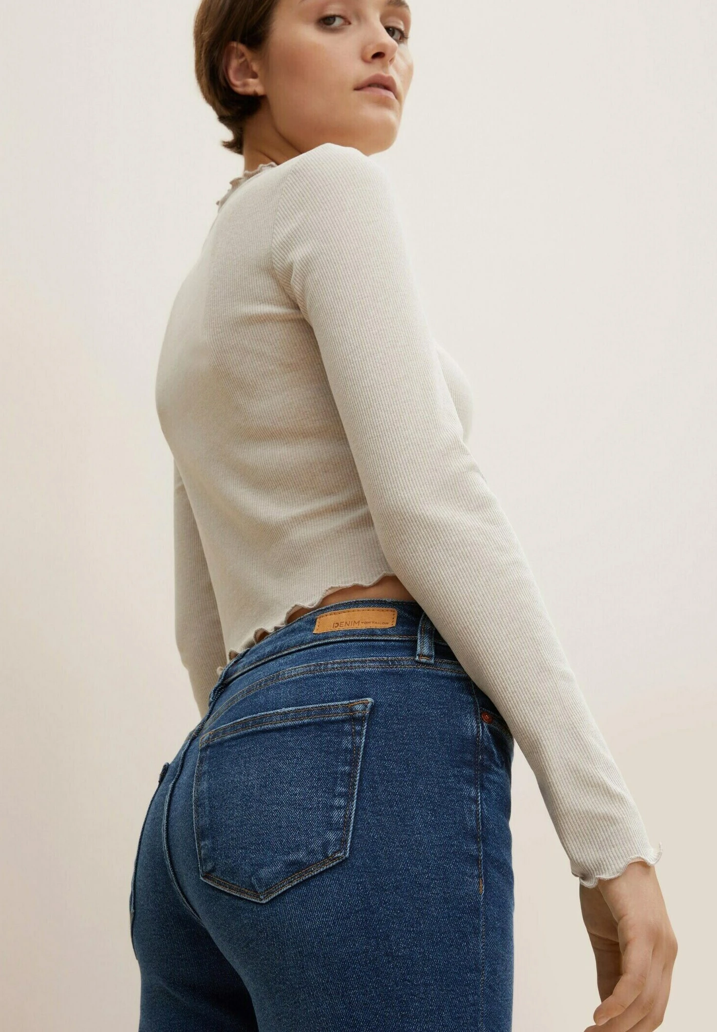 TOM TAILOR Denim Straight Leg Jeans - Used Dark Stone Blue Denim 6 TOM TAILOR Denim Straight Leg Jeans - Used Dark Stone Blue Denim - Afbeelding 4