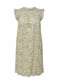 ONLY CARMAKOMA Curvy Rüschenärmel - Jurk - Cloud Dancer -Mode Dames Winkel 035a5553bf1a4ec29e45097fa0d5f0ff