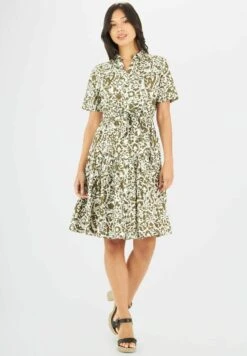 With Ruffle - Blousejurk - Verde Militare