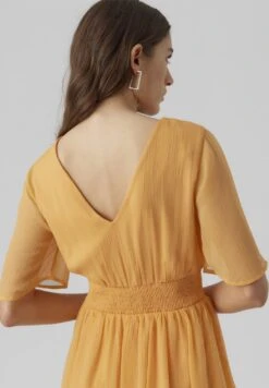 Vero Moda Vmmia Short Dress- Jurk - Mock Orange -Mode Dames Winkel 08256f4715244cb1a297140965418611