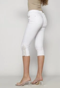 Koroshi Pirate- Jeansshort - Blanco/White -Mode Dames Winkel 09f4b513f3284ff8b7d546f4b40ef970