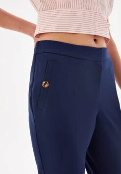 With Pocket - Broek - Navy Blue -Mode Dames Winkel 0a1491e5bb2444f8b05d03ca4e5b73d2