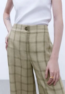 ADOLFO DOMINGUEZ Windowpane- Broek - Green Check -Mode Dames Winkel 0af780ea94274a428f2de065022dc83f