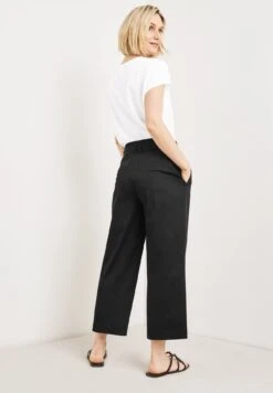Gerry Weber Hose Freizeit Verkürzt Culotte Mit Bindegürtel - Broek - Schwarz -Mode Dames Winkel 0c114a32e0754ea99dbf3cd195dbe6d2
