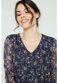 Avec Volants En Dentelle Imprimé Floral - Jurk - Navy -Mode Dames Winkel 16329d4393f44a0583df52136982675e