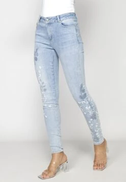 Koroshi Slim Fit Jeans - Azul Cl Light Blue -Mode Dames Winkel 1819b829a301434ca4bc04afb63fcfa8