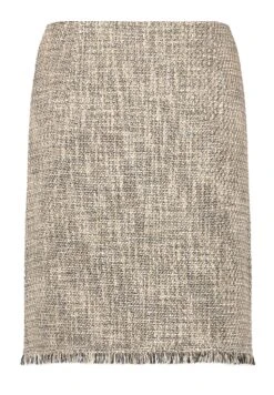 Taifun Mit Fransenkante - A-Lijn Rok - Roasted Hazel Gemustert -Mode Dames Winkel 19e1ba89d6774dfc94655fd805cc7107