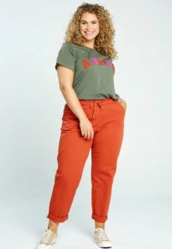 Unifarbene Mit HoherElastischer Taille - Broek - Orange 15 Unifarbene Mit HoherElastischer Taille - Broek - Orange -Mode Dames Winkel 1df85a8289004e97adf0786bddf290e5