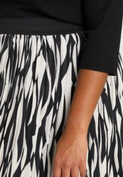 Longue PlisséeÀ Imprimé Bicolore - A-Lijn Rok - Black -Mode Dames Winkel 1e54f22f76ca499085a25e1187e26597