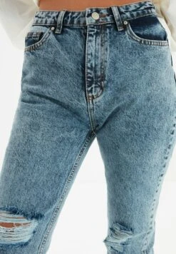 Trendyol Slim Fit Jeans - Blue -Mode Dames Winkel 1ea0037def0d41f08592e5f651227a56