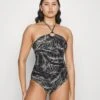 MICHAEL Michael Kors Sonoran Palm Logo Ring Halter One Piece - Badpak - Black -Mode Dames Winkel 1ec0dc46daad47e5ac53914a47b54ce8