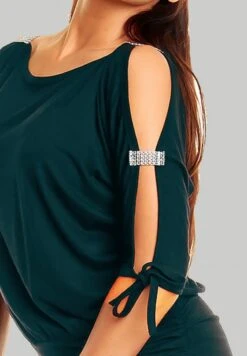 Open Shoulders - Blousejurk - Dark Green -Mode Dames Winkel 200638ea0ff74db5b46d3128400630bb