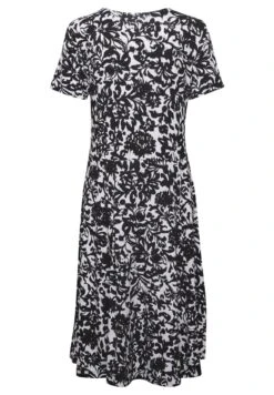 Kaffe Kainger- Jerseyjurk - Black Chalk Flower Print -Mode Dames Winkel 20555030370544a99d449ed6c8156a3e