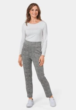 GOLDNER Broek - Medium Grey / White -Mode Dames Winkel 20582bf7ab45404c94a5e7973e7eb3fd