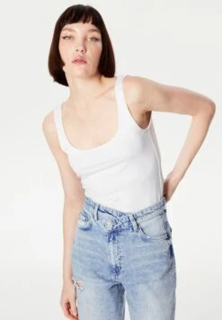 Twist Mom Fit - Straight Leg Jeans - L Indigo -Mode Dames Winkel 23328dc903a04a25929f57a6802d21ba