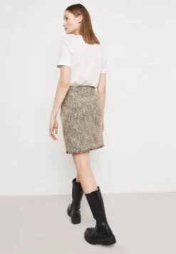 Taifun Mit Fransenkante - A-Lijn Rok - Roasted Hazel Gemustert -Mode Dames Winkel 2682436b883e41bf8ff43e2dcca6e105