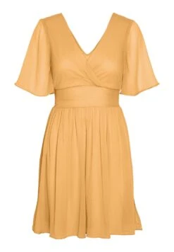 Vero Moda Vmmia Short Dress- Jurk - Mock Orange -Mode Dames Winkel 28f3c74e7f3c495e8fe40f8d31c6c74d