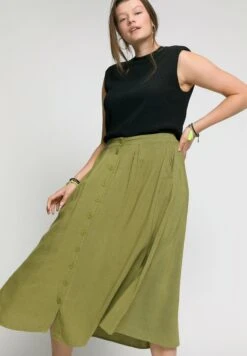 A-Lijn Rok - Light Olive -Mode Dames Winkel 2c7c716286a64341888527972cd09d4c