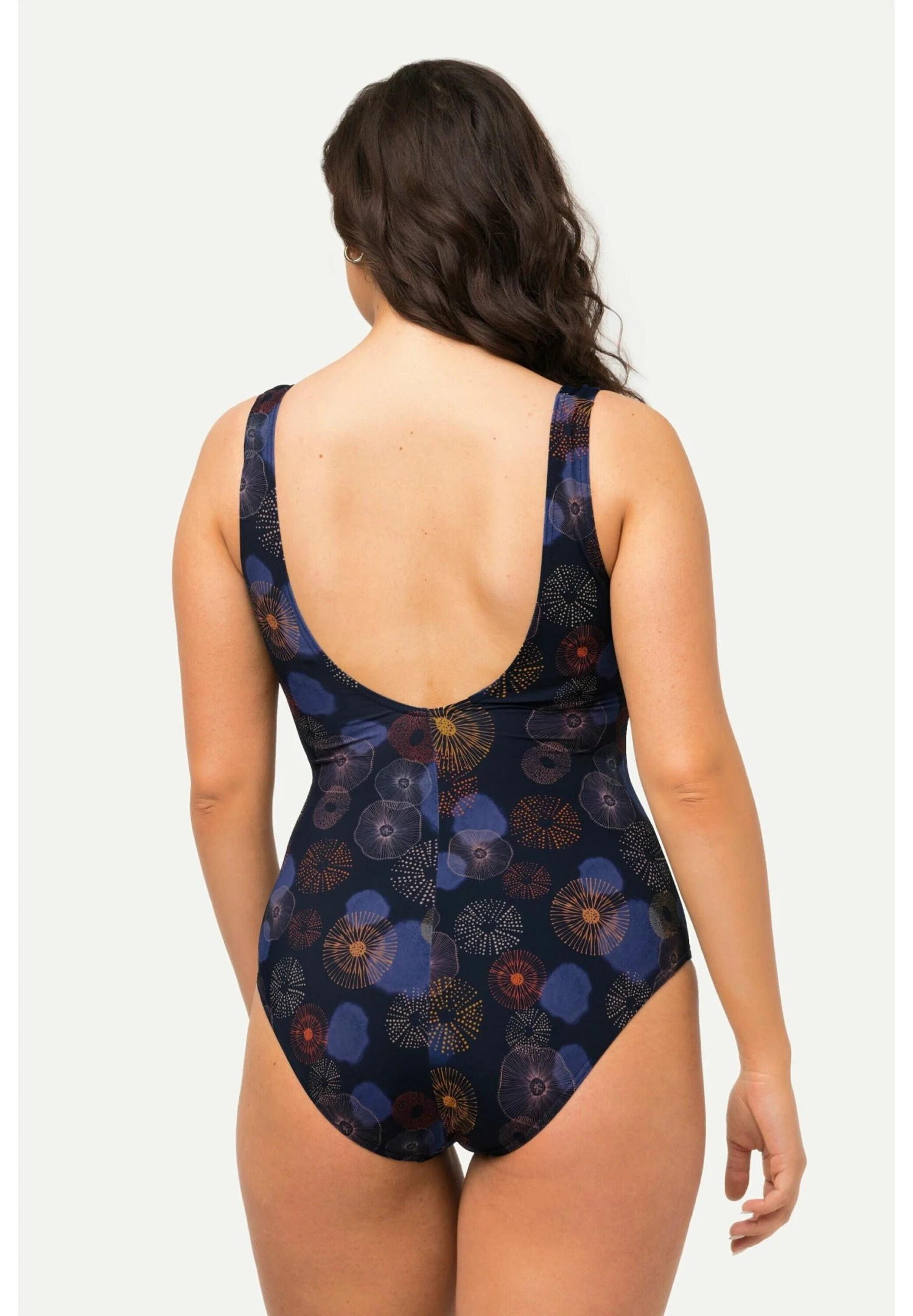 Ulla Popken Sans Bonnets Moulés, Méduses, Fronces - Badpak - Marine 5 Ulla Popken Sans Bonnets Moulés, Méduses, Fronces - Badpak - Marine - Afbeelding 3