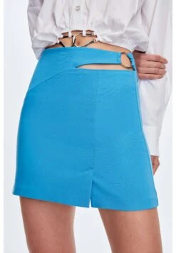 Waist Detailed Slit - Minirok - Blue 9 Waist Detailed Slit - Minirok - Blue -Mode Dames Winkel 2e13915865594b479110912472a75cdc