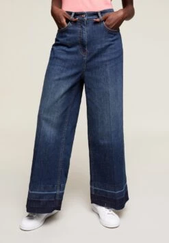 Palazzo Cropped - Flared Jeans - Blu