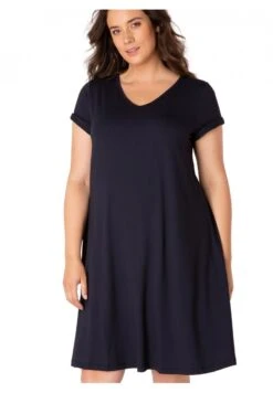 Abernathy - Jurk - Dark Blue -Mode Dames Winkel 2f15a7d289114152aca7a5d1d9d24ad7
