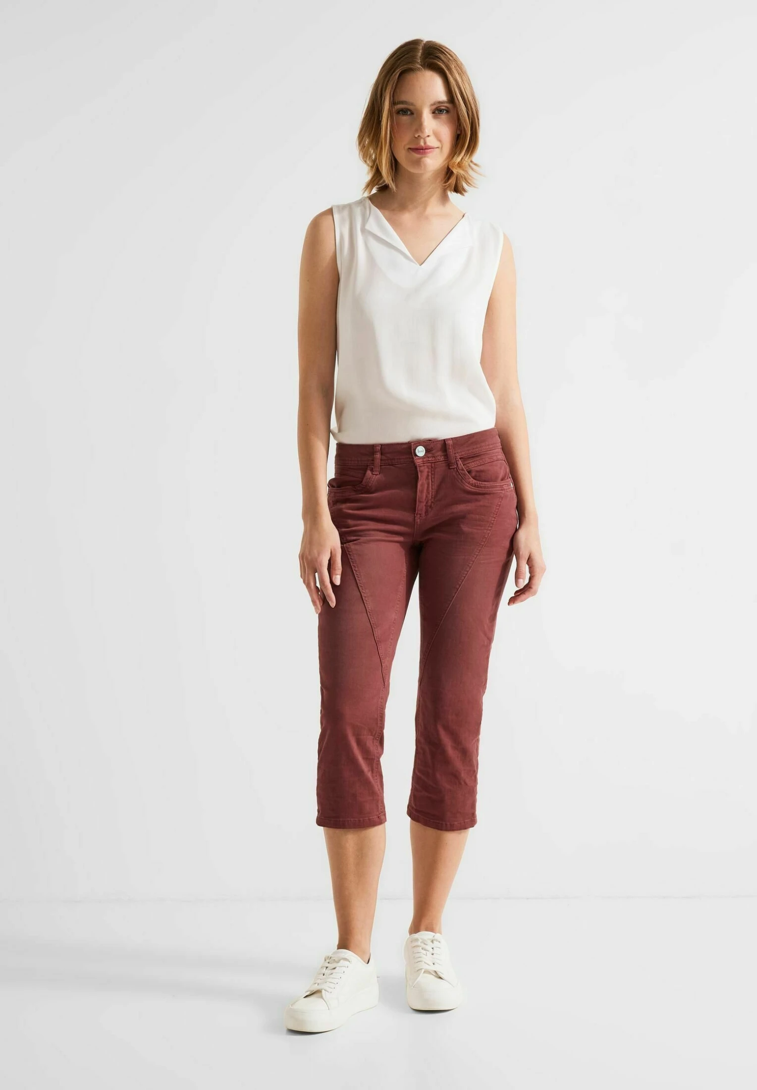 STREET ONE 3/4 - Jeansshort - Rot 4 STREET ONE 3/4 - Jeansshort - Rot - Afbeelding 2