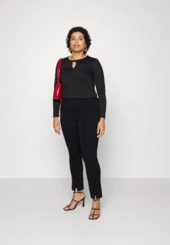 ONLY CARMAKOMA Carelora Slit Pant - Broek - Black -Mode Dames Winkel 34896ac110f14a8c839697b9e43aff47