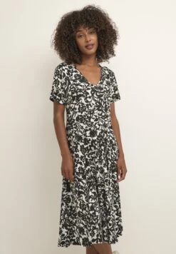 Kaffe Kainger- Jerseyjurk - Black Chalk Flower Print