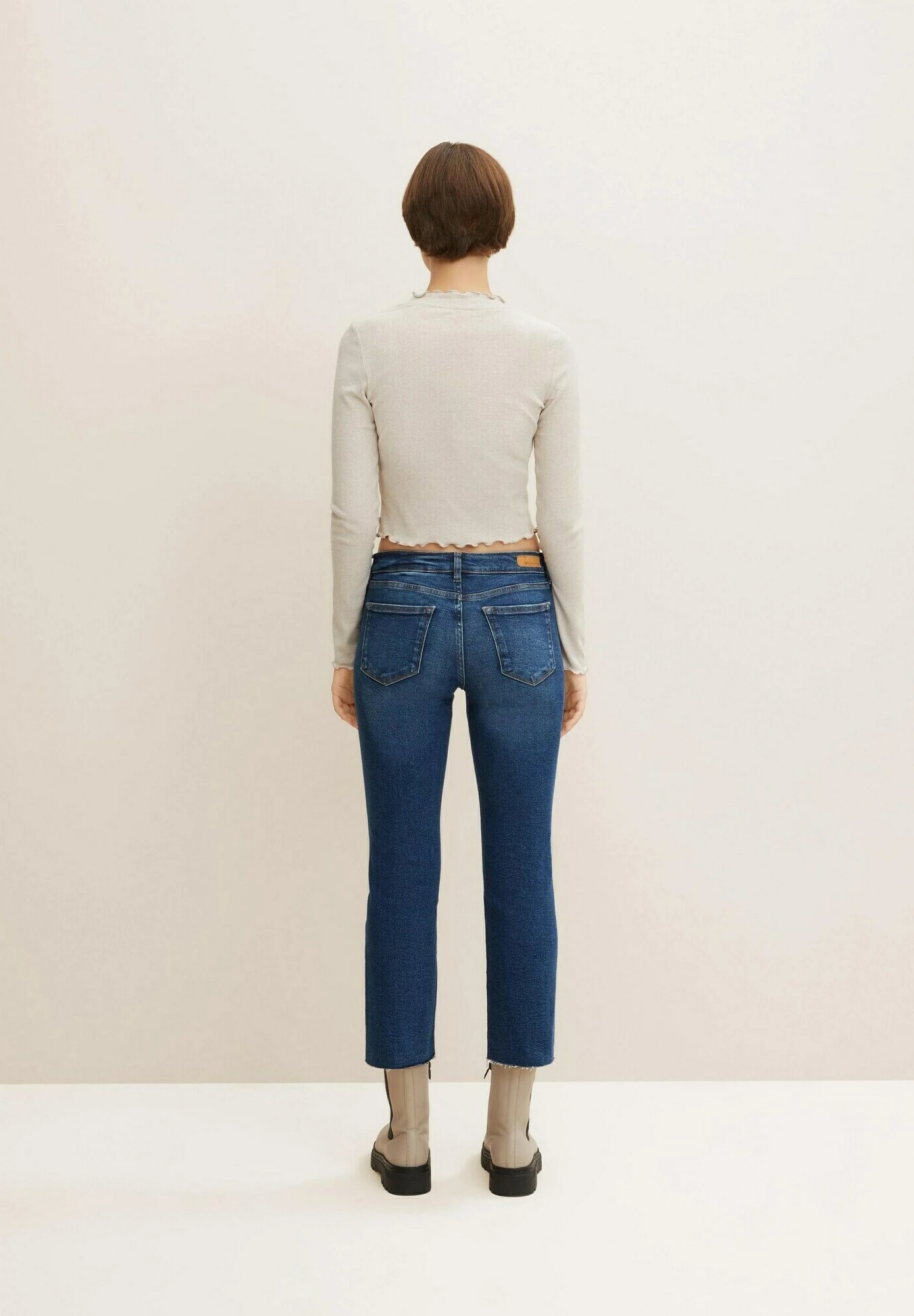 TOM TAILOR Denim Straight Leg Jeans - Used Dark Stone Blue Denim 5 TOM TAILOR Denim Straight Leg Jeans - Used Dark Stone Blue Denim - Afbeelding 3