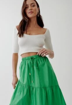 Tussah Meg- Maxirok - Green -Mode Dames Winkel 3c2f5aead88b4aec965822c47e2394a3