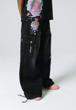 Ed Hardy Koi-Fishing - Relaxed Fit Jeans - Washed Black -Mode Dames Winkel 3c50206cd7a3417e8472a012ef37a617