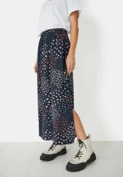 Santana Printed - A-Lijn Rok - Floral Patchwork Navy