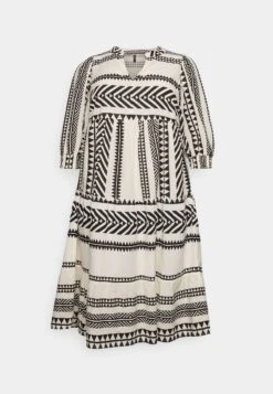 Vero Moda Curve Vmdicthe Calf Dress - Jurk - Birch/Ibiza Black -Mode Dames Winkel 4003d8d5213c4acd837c17e1387d7754