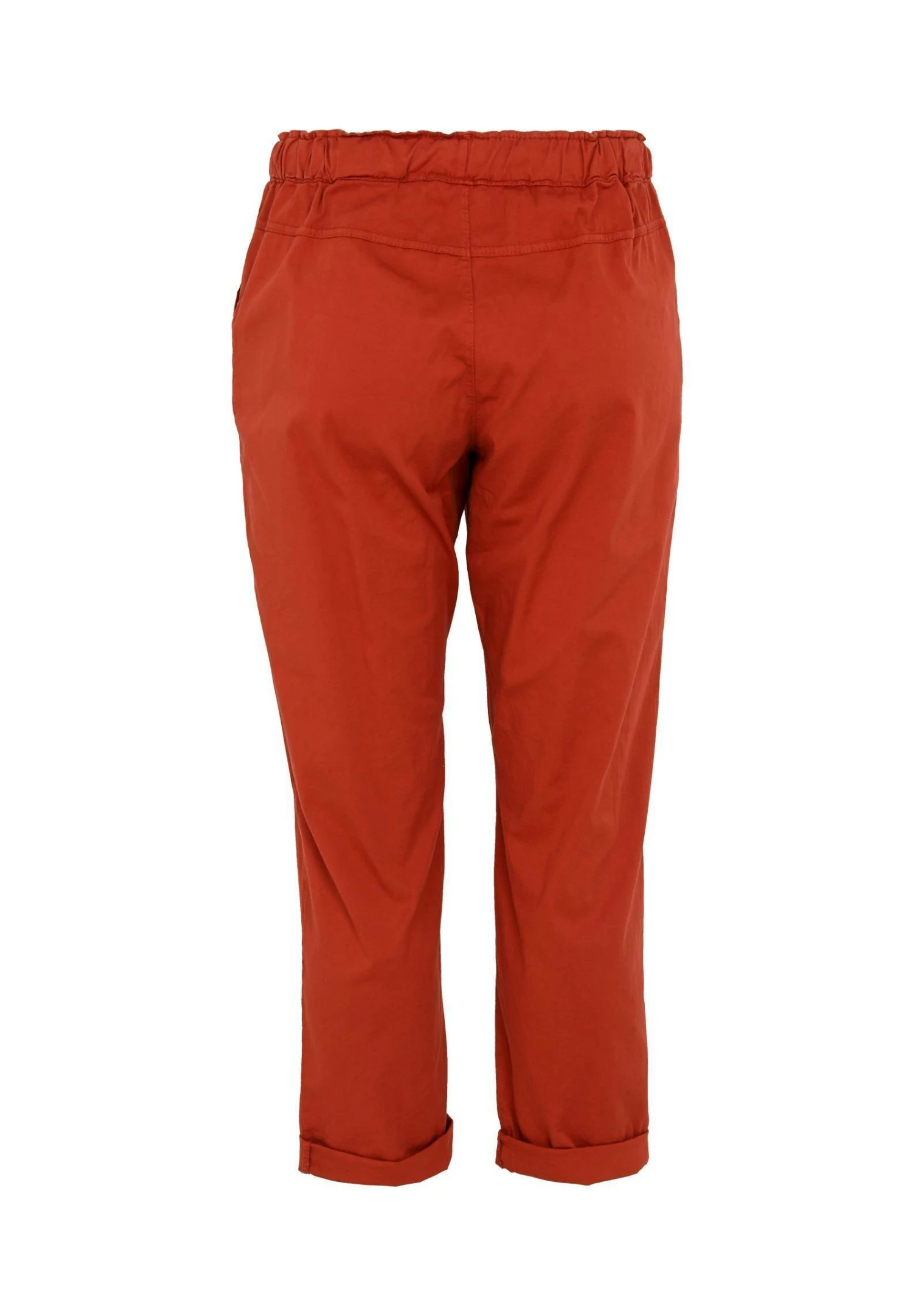 Unifarbene Mit HoherElastischer Taille - Broek - Orange 11 Unifarbene Mit HoherElastischer Taille - Broek - Orange - Afbeelding 9