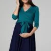 Ciążowa Z Funkcją Karmienia - Jurk - Butelkowa Zieleń Granatowy -Mode Dames Winkel 447291cb6ec14d9d8001de4d0af7e54a