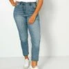 Slim Fit Jeans - Middle Blue -Mode Dames Winkel 45ec375783f64f1ebe5070f48736ac65