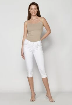 Koroshi Pirate- Jeansshort - Blanco/White -Mode Dames Winkel 45efe2be74064579af149d94cfe96fd4