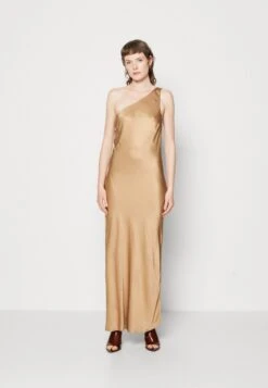 Selected Femme Slfmaya One Shoulder Dress- Galajurk - Tigers Eye