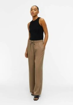 Object Objtilda Talula Long Noos - Broek - Fossil -Mode Dames Winkel 4adefbe0b7b44b56bac4c18de0c319c2