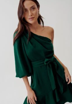 Tussah Phoebe Mini- Cocktailjurk - Emerald -Mode Dames Winkel 4b54ba1aa3d44f3da646feee1205fc72