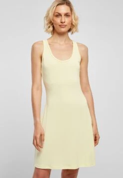 URBAN CLASSICS Racer- Etui-Jurk - Softyellow