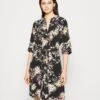 Scotch & Soda Allover Printed Loose Fit Dress - Jurk - Black -Mode Dames Winkel 504193827660451c90f871bad423e3cc