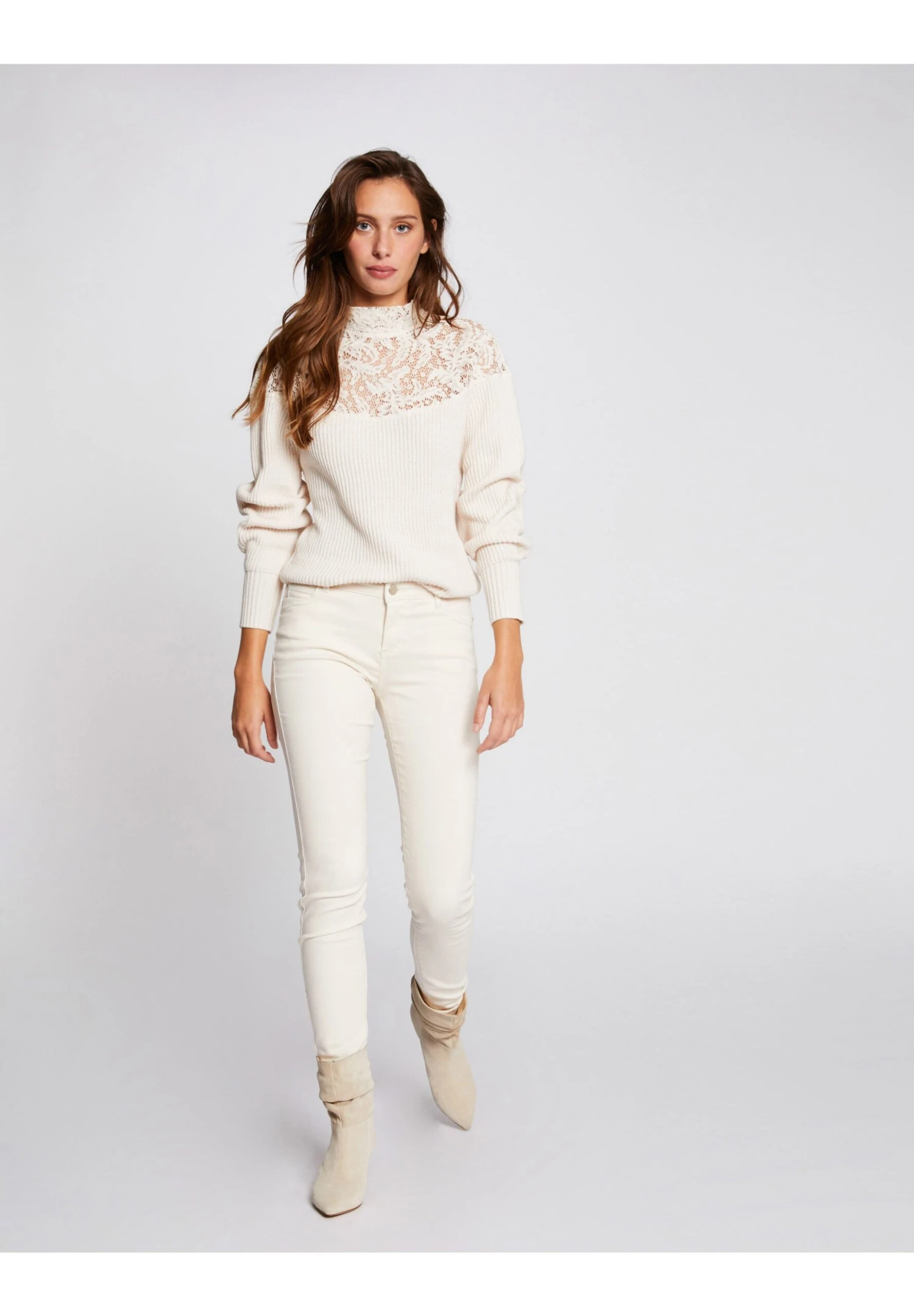 MORGAN Jeans Skinny Fit - White Denim 4 MORGAN Jeans Skinny Fit - White Denim - Afbeelding 2