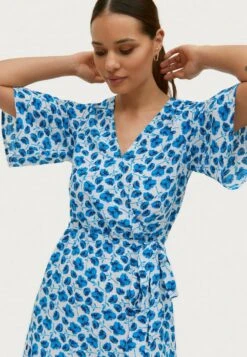 Jane - Jurk - Blau Geblümt -Mode Dames Winkel 5455519c699f4f3e8de65e064d4fe211