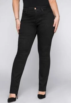 Sheego Slim Fit Jeans - Black Denim