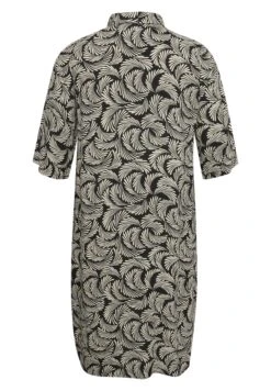 Kcmirta - Blousejurk - Black Deep Antique White Print -Mode Dames Winkel 54e5c741158b498394c95f93dc0758e6