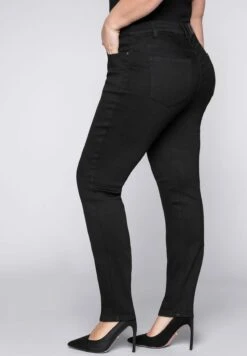 Sheego Slim Fit Jeans - Black Denim -Mode Dames Winkel 58d4685514074850b6d0a99e4dd98474