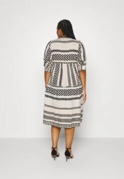 Vero Moda Curve Vmdicthe Calf Dress - Jurk - Birch/Ibiza Black -Mode Dames Winkel 5a75a1f1b72a4d77a377fe1fc987d955